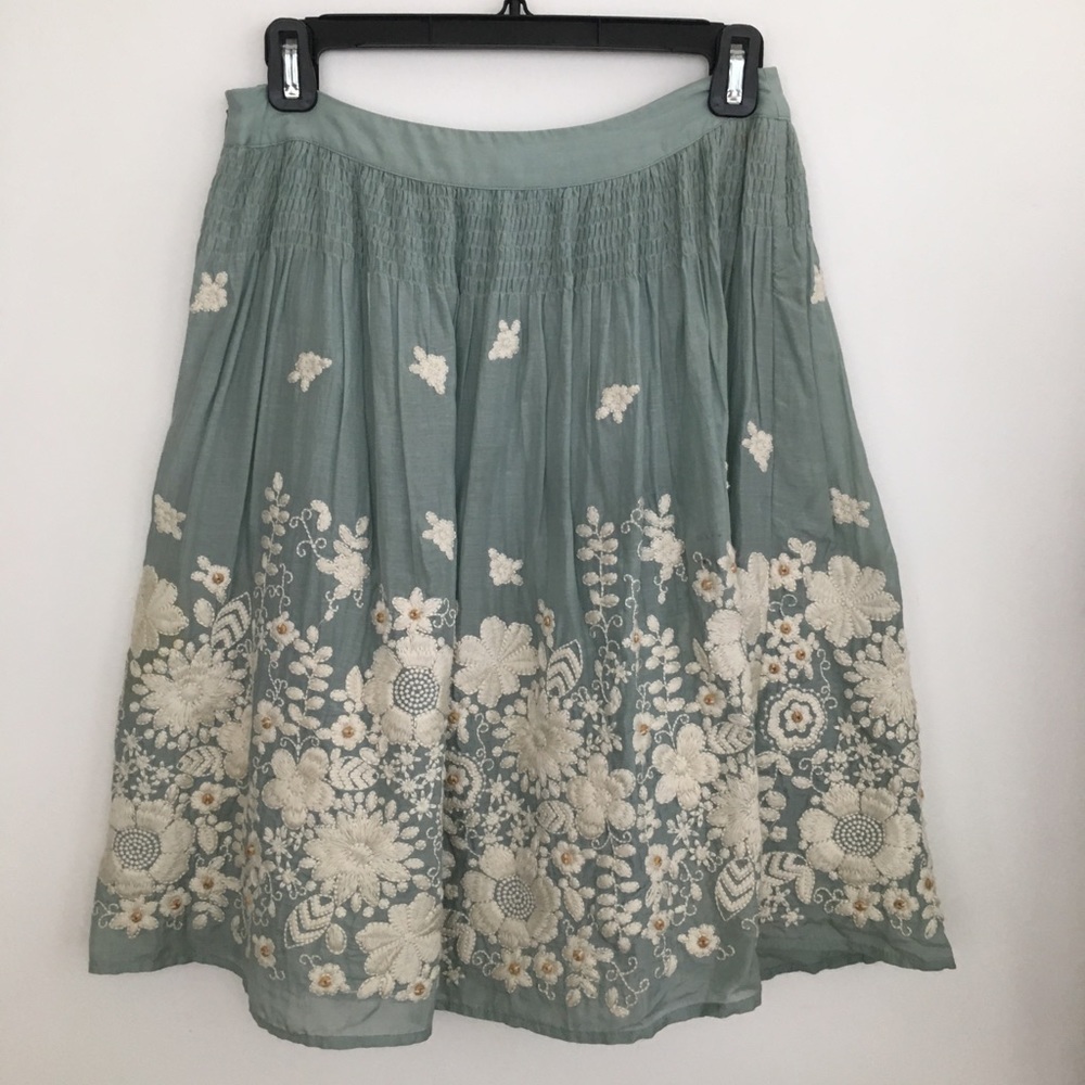 Anthropologie Silk and Cotton Skirt